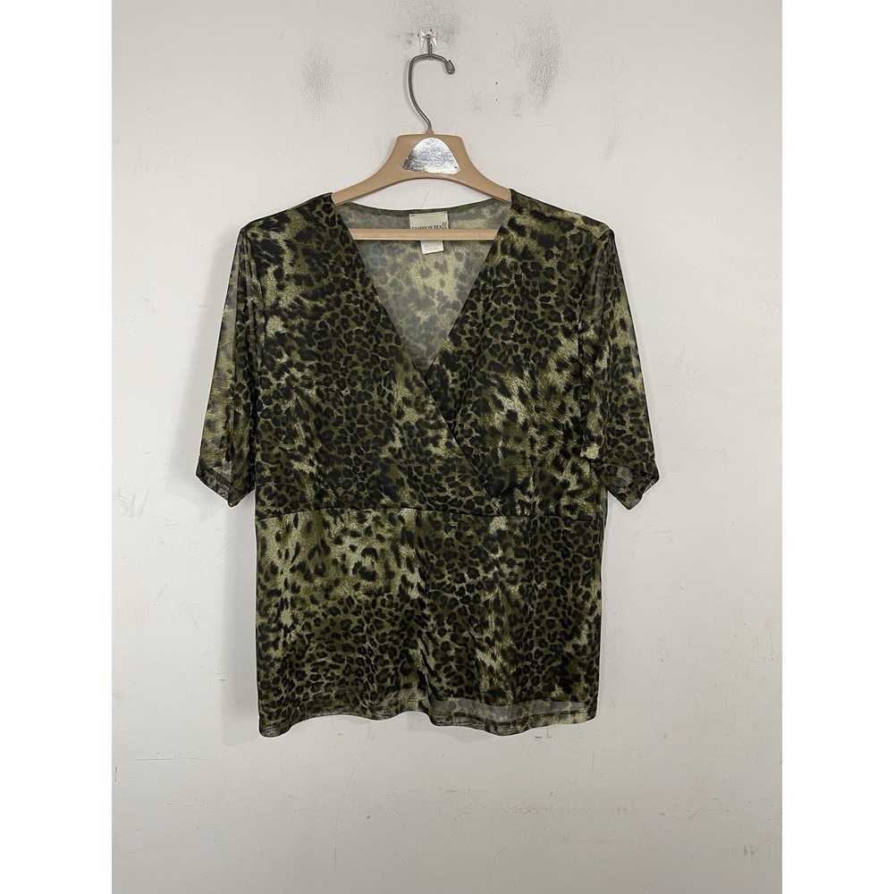 Fashion‎ Bug Women Shirt 18 Fairy Goblin Sheer Mob Boss Vintage Y2K Green